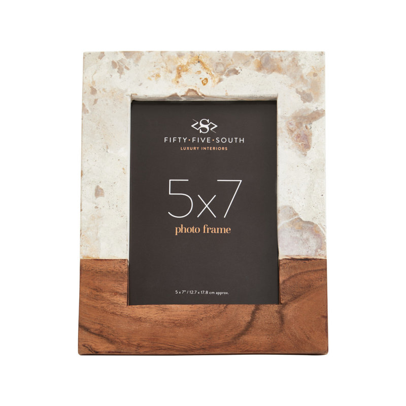 Ceramic;Metal Picture Frame with Mat, 20cm x 25cm