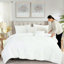 Ensemble d'édredon texturé 5 pièces - Literie moelleuse avec coussins décoratifs-122122336