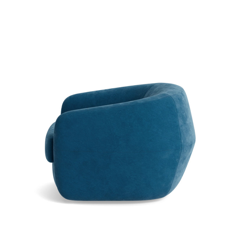 Elaine Swivel Chair, Performance Velvet - Denim