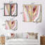 «Pink and Gold Marble Abstract III», 2 pièces sur toile-1681834513-1681834517