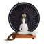 Statue de Bouddha en céramique avec lampe DEL circulaire pour la décoration intérieure-683712944