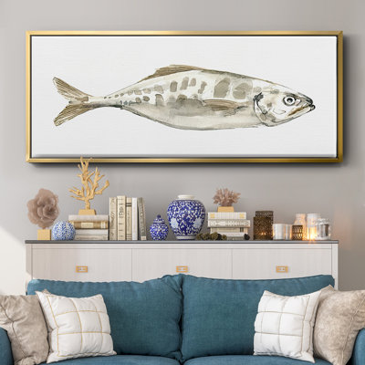 Silver Fish II- Framed Canvas