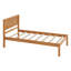 Wood Bed Frame With Wood Slats Support, Size Platform Bed Frame With Headboard-277165605