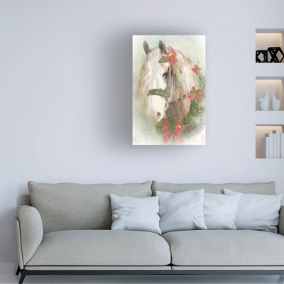 La couronne de Noël sur toile par Trudi Simmonds, reproduction