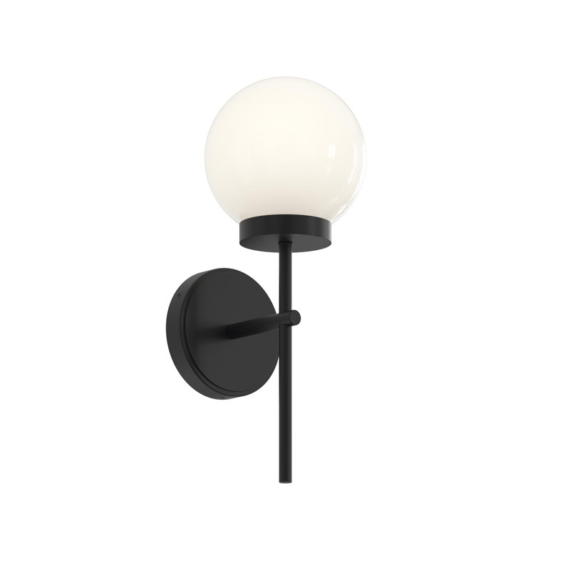 Rigsby Matte Black 1-Light Wall Sconce, Matte Black