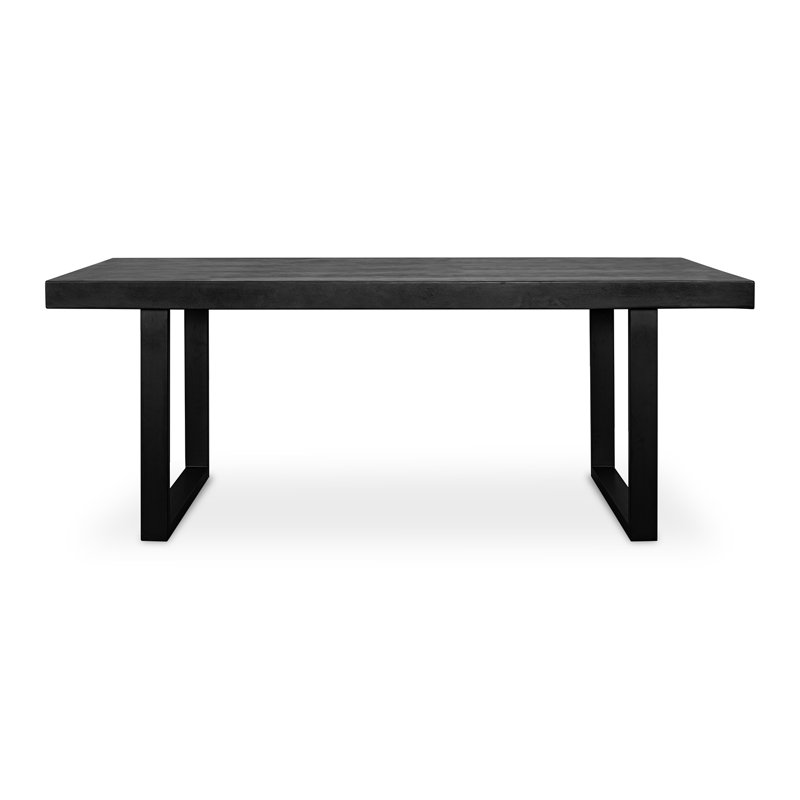 Table de salle à manger Clement, H 30 po x L 63 po x l 35,5 po, Noir / noir