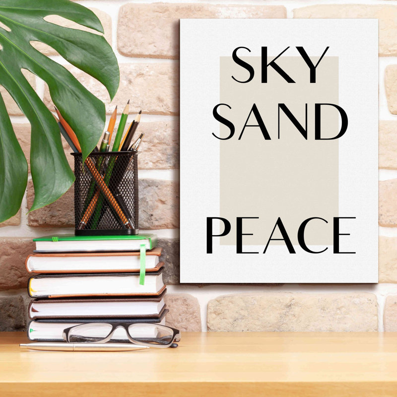 «Sky Sand Peace» par Design Fabrikken, estampe numérique sur toile, H 16 po x l 12 po x P 0,75 po