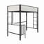 Lit mezzanine avec bureau et tablettes-352110982