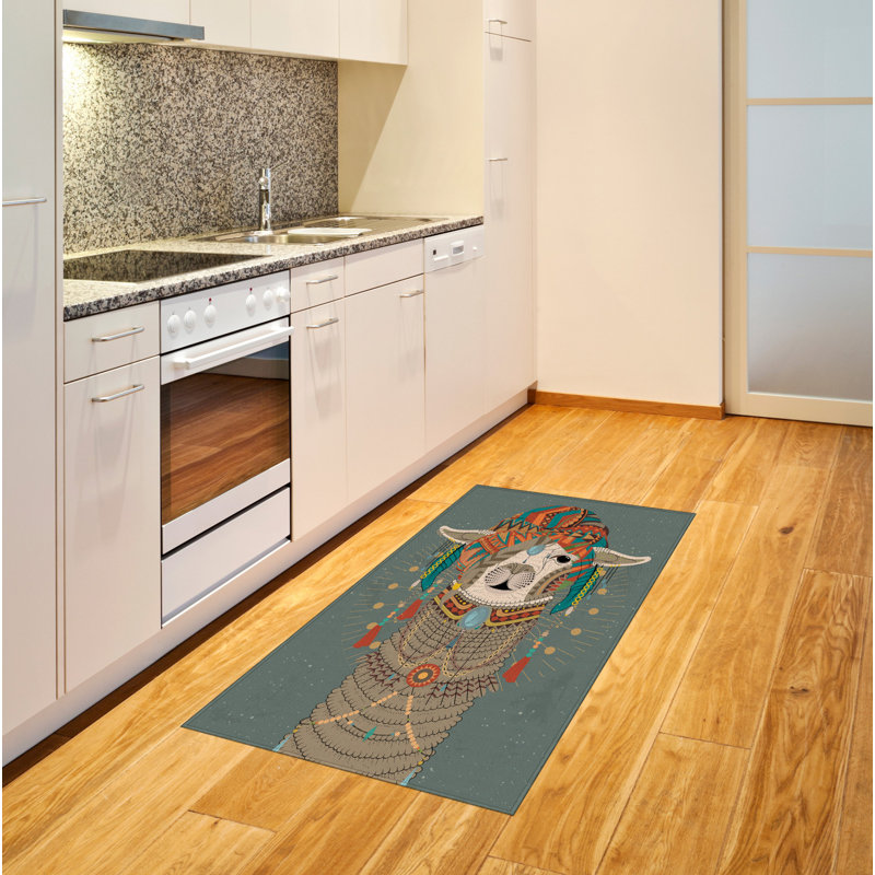 Llama High Density Long Fiber Poly Threads Decorative Area Rug Carpet, Rectangle 2'7" x 5'