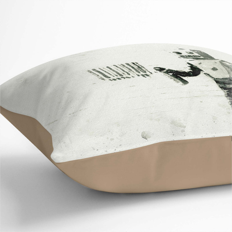Square Throw Cushion, Stone, 40cm H x 40cm W x 15cm D
