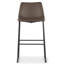 Ensemble de 2 tabourets de comptoir en similicuir avec cadre en fer brun-423125603-418540025