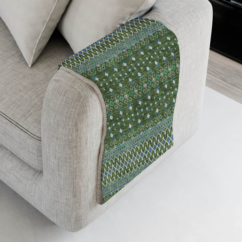 Jeté bohème Addison Sherpa ASB708, Olive