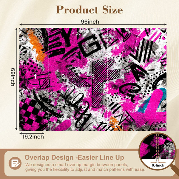 Red Barrel Studio Peel and Stick Wallpaper Abstract chaotic urban ...