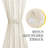 Linen Door Curtains, Dual Rod Pocket Semi Sheer Sidelight French Door Curtains for Kitchen Glass with Tieback for Privacy Protection, 1 Panel-1857717208-1857717200