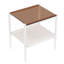 Ensemble de 3 tables basses et tables de bout, table en verre trempé avec panneau de fibres à densité moyenne, tables modernes pour le salon, verre brun