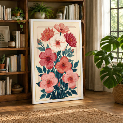 Carnation Bouquet Botanical - Wrapped Canvas