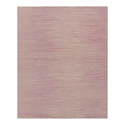 Rug & Kilim’S Textural Rug In Pink And Beige Striae