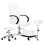 Fauteuil de pédicure hydraulique avec repose-pieds réglable et bain de pieds à massage par bulles et tabouret roulant