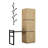 Corbin Hall Tree Bench with Shoe Storage, Coat Hooks, and Metal Hanger for Entryway-39353466