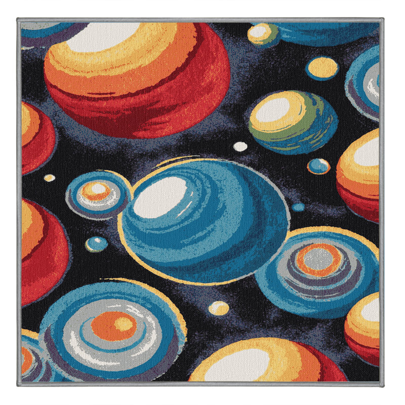 Tapis mauve lavable à la machine, Carré 8 pi