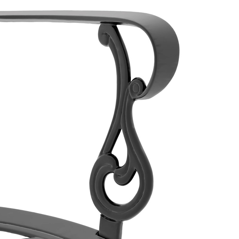 7 meubles de patio noirs avec coussins d'exposition - aluminium flexible