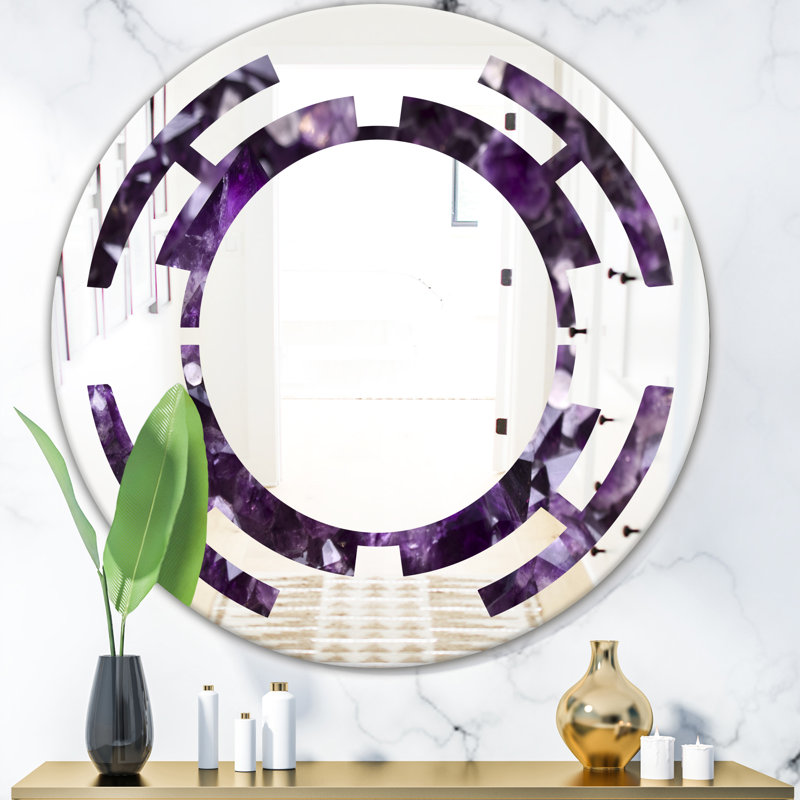 Miroir mural Amethyst Geode Space, 23,6 po x 23,6 po