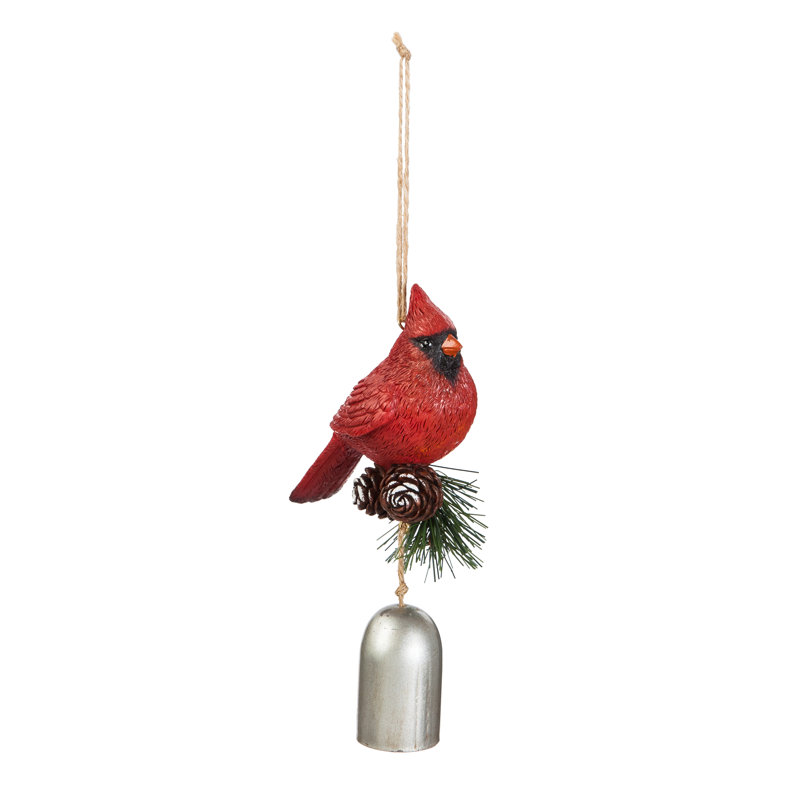 Ornement figurine suspendu cardinal en polystone
