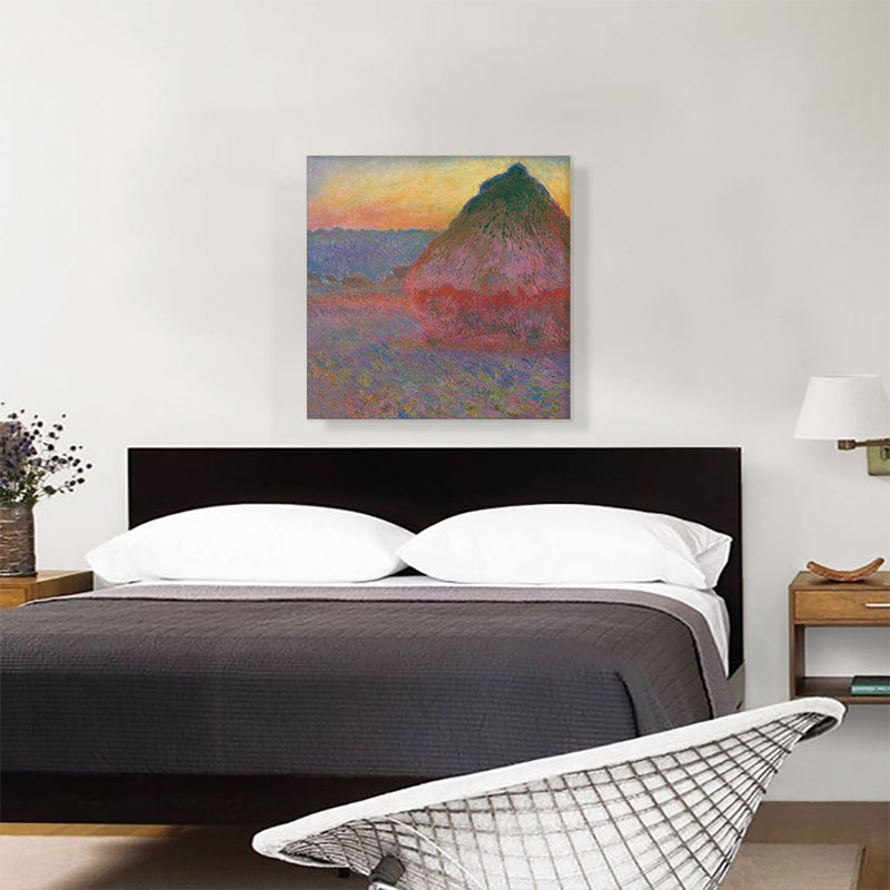 «Haystack 1891» par Claude Monet, reproduction d'art sur toile tendue, H 26 po x l 26 po x P 1,5 po