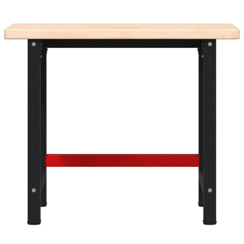 Solid Wood Top Workbench, 83 cm H x 100 cm W x 60 cm D, Oak Wood
