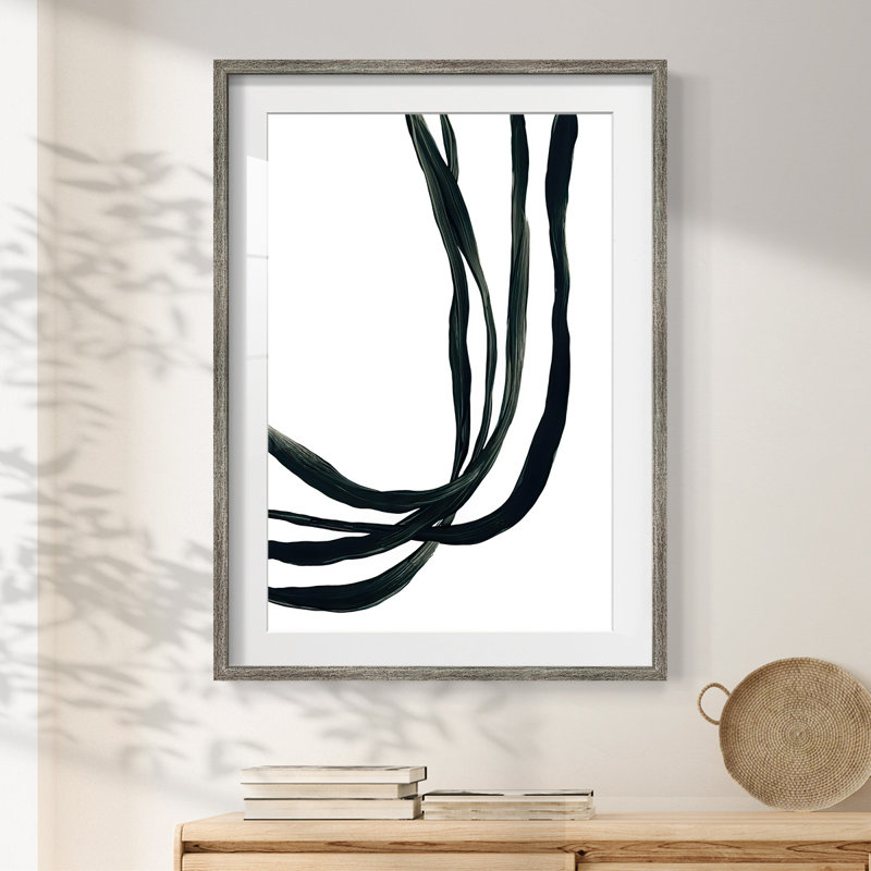 Onyx Ribbon I - Impression encadrée, Vieilli, H 28,5 po x l 20,5 po