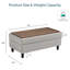  Repose-pieds de rangement surdimensionné de 46,1 po avec plateau amovible Aniva (ensemble de 2)-132947408