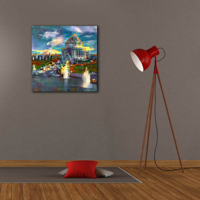«United States 1904 Saint Louis Worlds Fair» par Pedro Gavidia, art mural sur toile, 26 po x 26 po