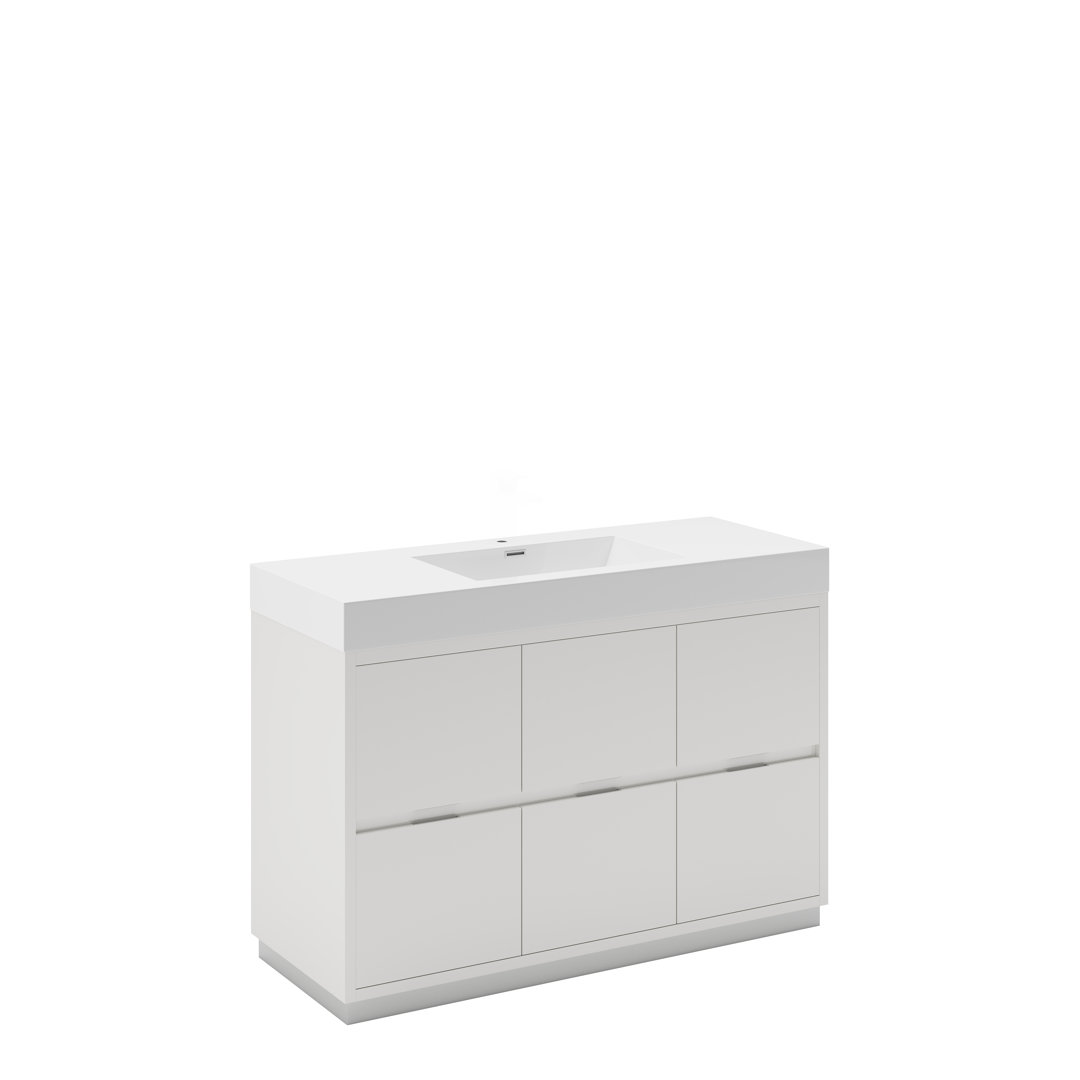 Valencia 48" Freestanding Single Sink Bathroom Vanity with Top and Sink (Faucet Not Included) Fresca Base 