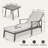Raik Outdoor Metal Chaise Lounge Set with Table , Cushion Included-1069914631