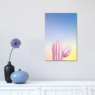 My Pink Cactus 1 Piece Wrapped Canvas Painting