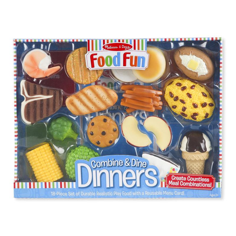Combine and Dine 18 Piece Dinners Play Food Set