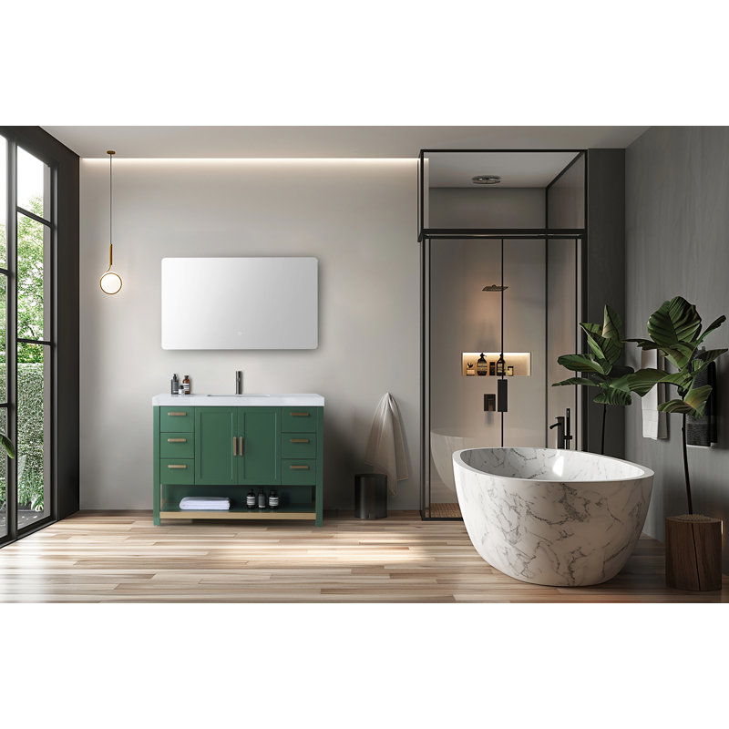 Winchester 48” W Single Vanity, Forest Green, White
