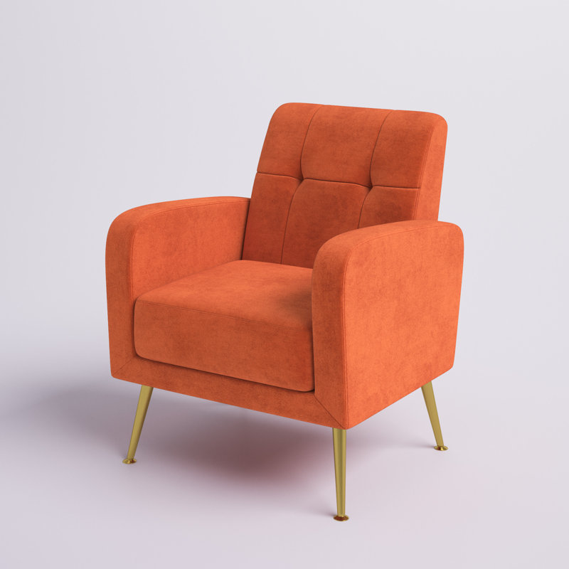 Floriana Upholstered Armchair, Orange 100% Polyester