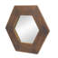 Miroir hexagonal 18,5 "x 18,5" avec cadre en bois massif-1611725842