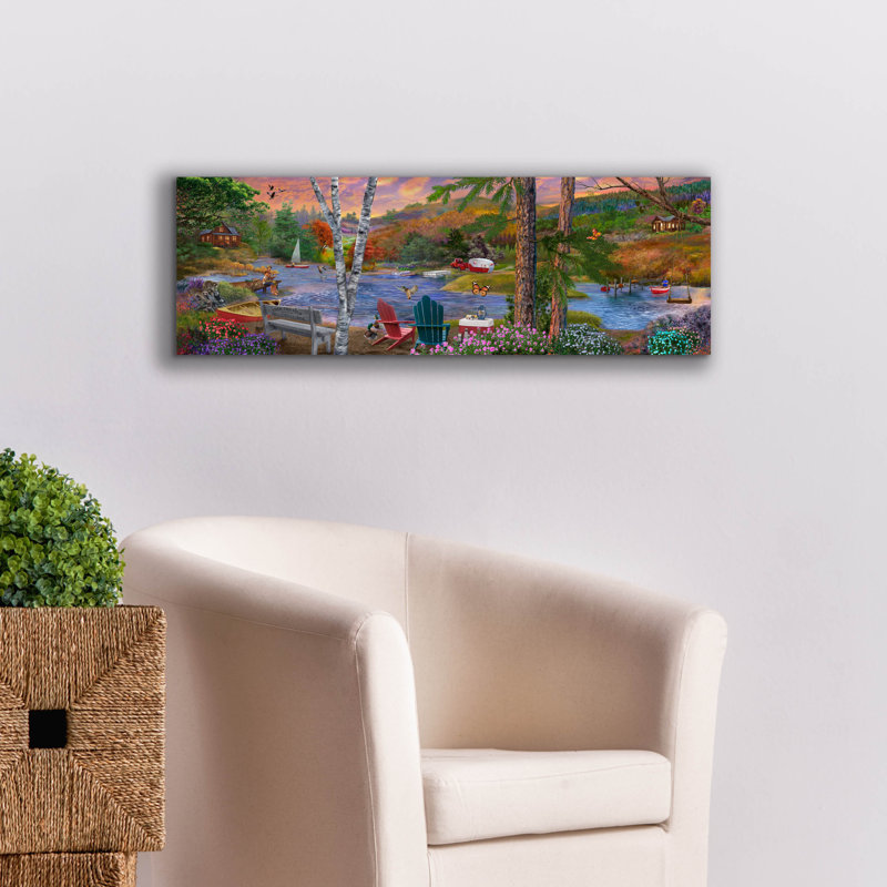 «Pleasure Lake Panorama» par Bigelow, illustrations, H 12 po x l 36 po