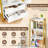 2PCS Bookshelf w/ 2 Storage Drawers Sturdy Metal Frame Anti-toppling Devices-207864266