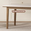 Table de salle à manger rectangulaire pour 4 personnes en pierre frittée blanche-110983186