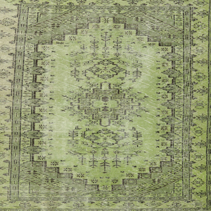 Tapis zone verte claire contemporaine, Carré 4 pi