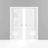 Sliding French Double Pocket Doors 84 x 96 inches Opaque Glass Sete 6933 White Silk Kit Rail Hardware MDF Interior Bedroom Modern Doors-58145241
