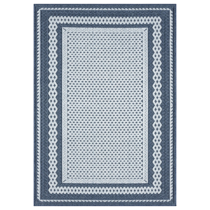 Tapis d'intérieur / extérieur texturé tissé à la machine, Rectangle 7 pi 10 po x 9 pi 10 po