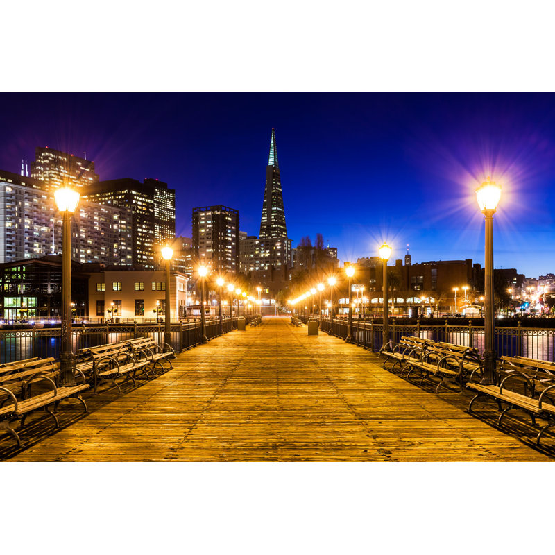 «Pier 7 In San Francisco» par - Photographie de toile tendue, H 8 po x l 12 po