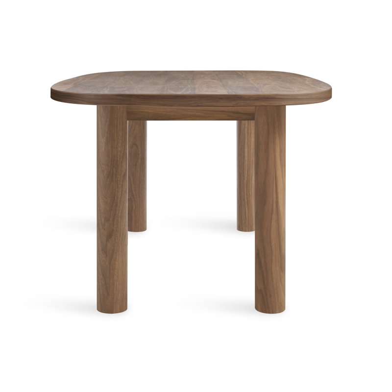 Good Times Oval Solid Oak Dining Table, Walnut, 38" W x 82" L