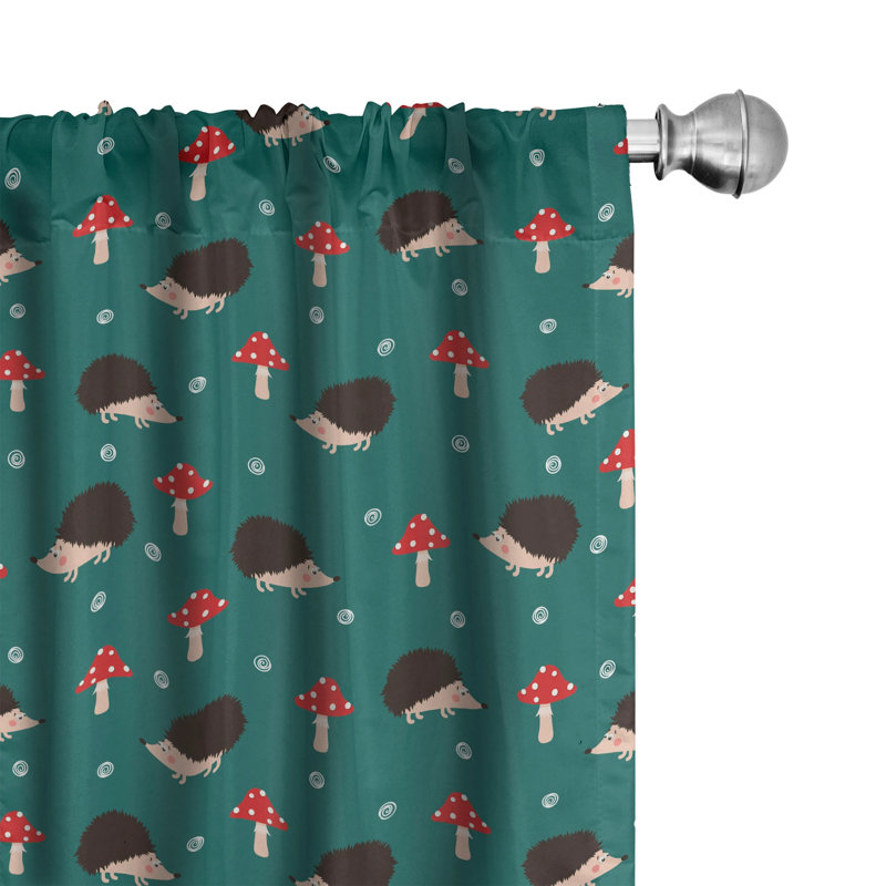 Hedgehog Semi-Sheer Rod Pocket Sliding Panel, 28" x 63"