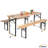 4 - Person Fir Solid Wood Patio Dining Set Rectangular Table