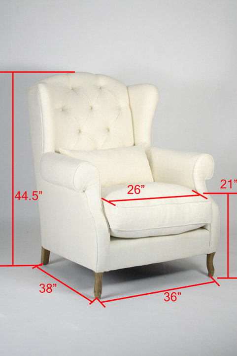 Upholstered Wingback Chair